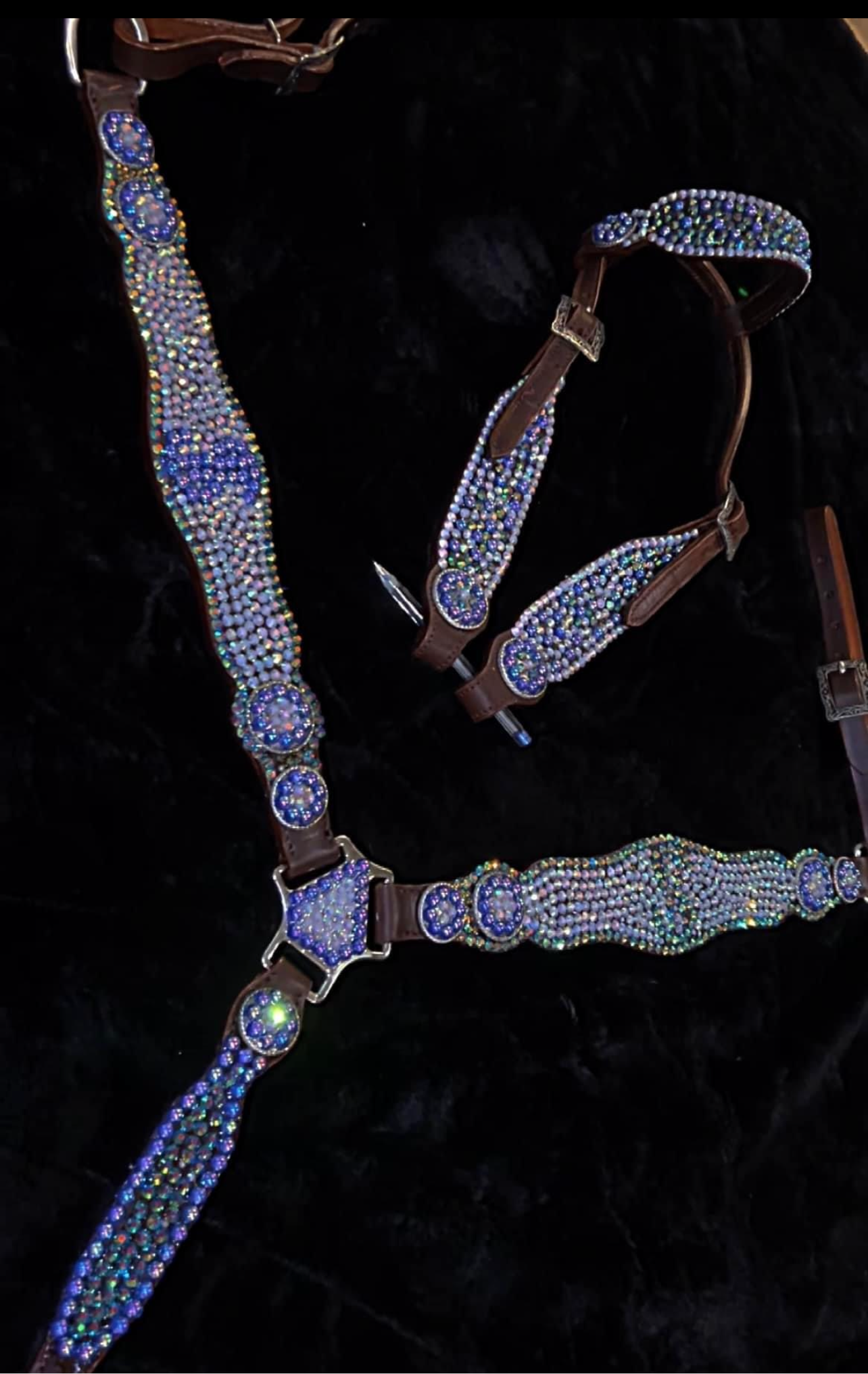 Dazzled money set - headstall - breastcollar - tack set