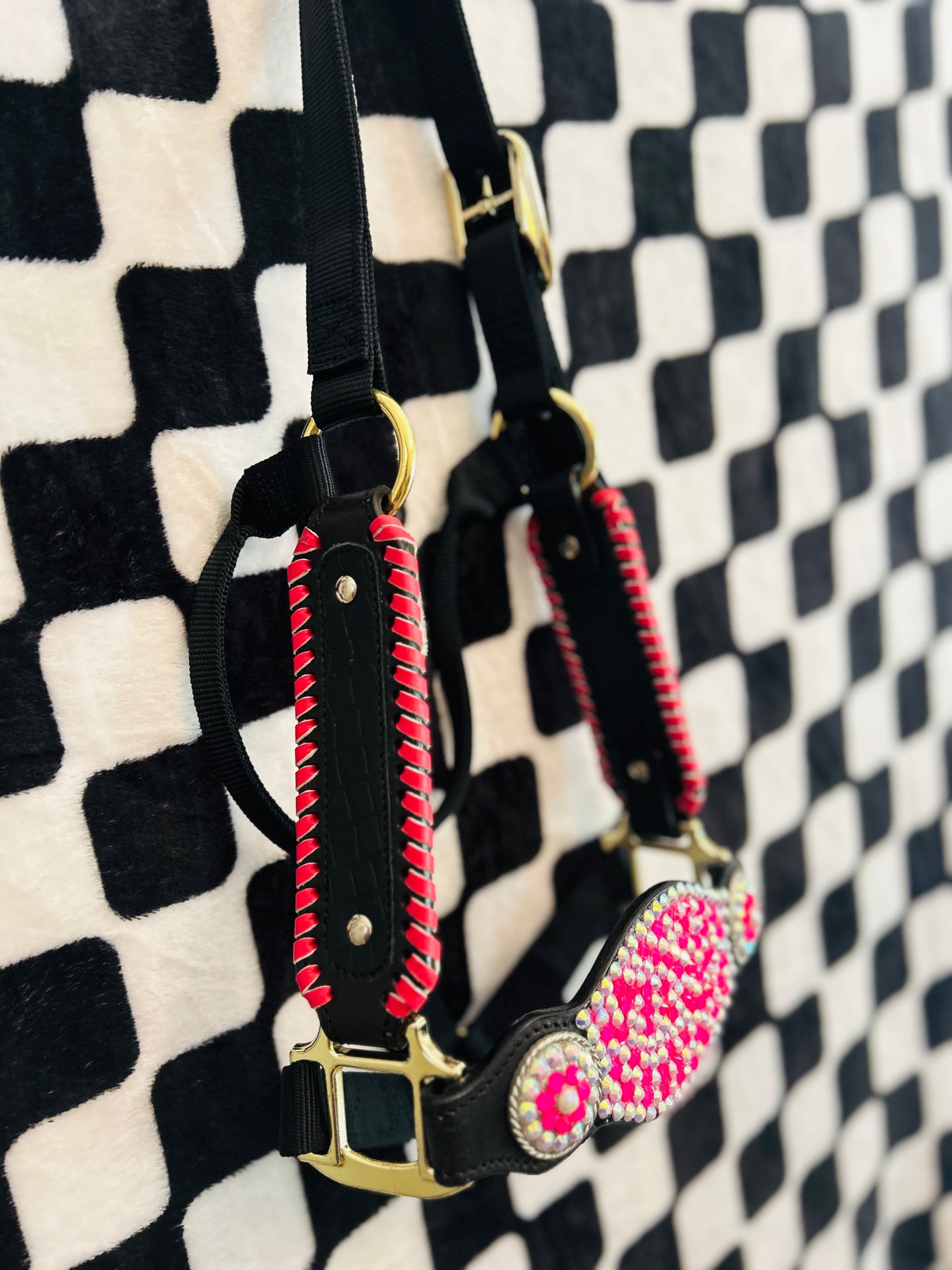 Pink AB stoned halter