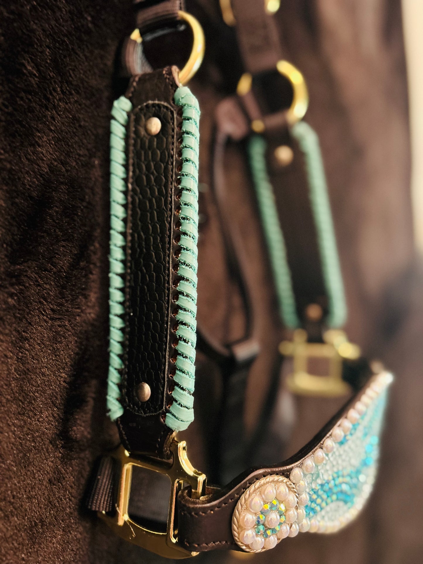 Turquoise swirl halter