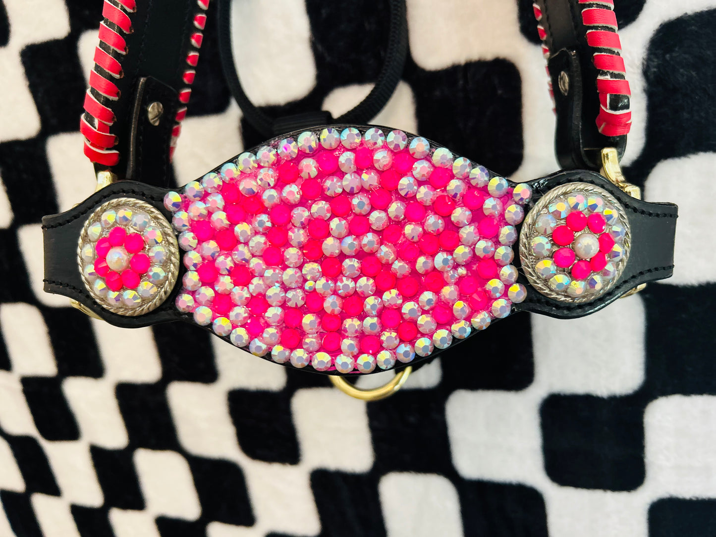 Pink AB stoned halter