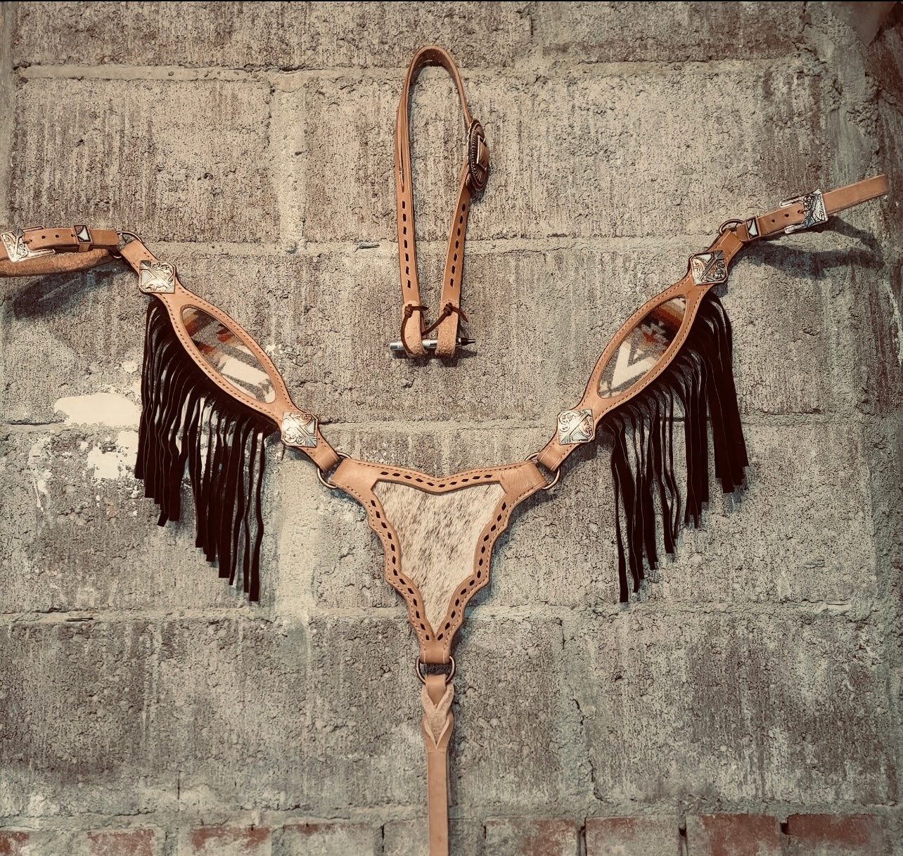 Sand storm Aztec set - headstall - breast collar - tack set