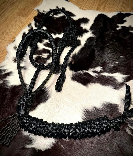 Solid color lariat halter