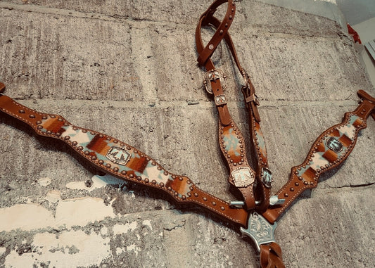 Sand storm thunderbird set - headstall - breast collar - tack set