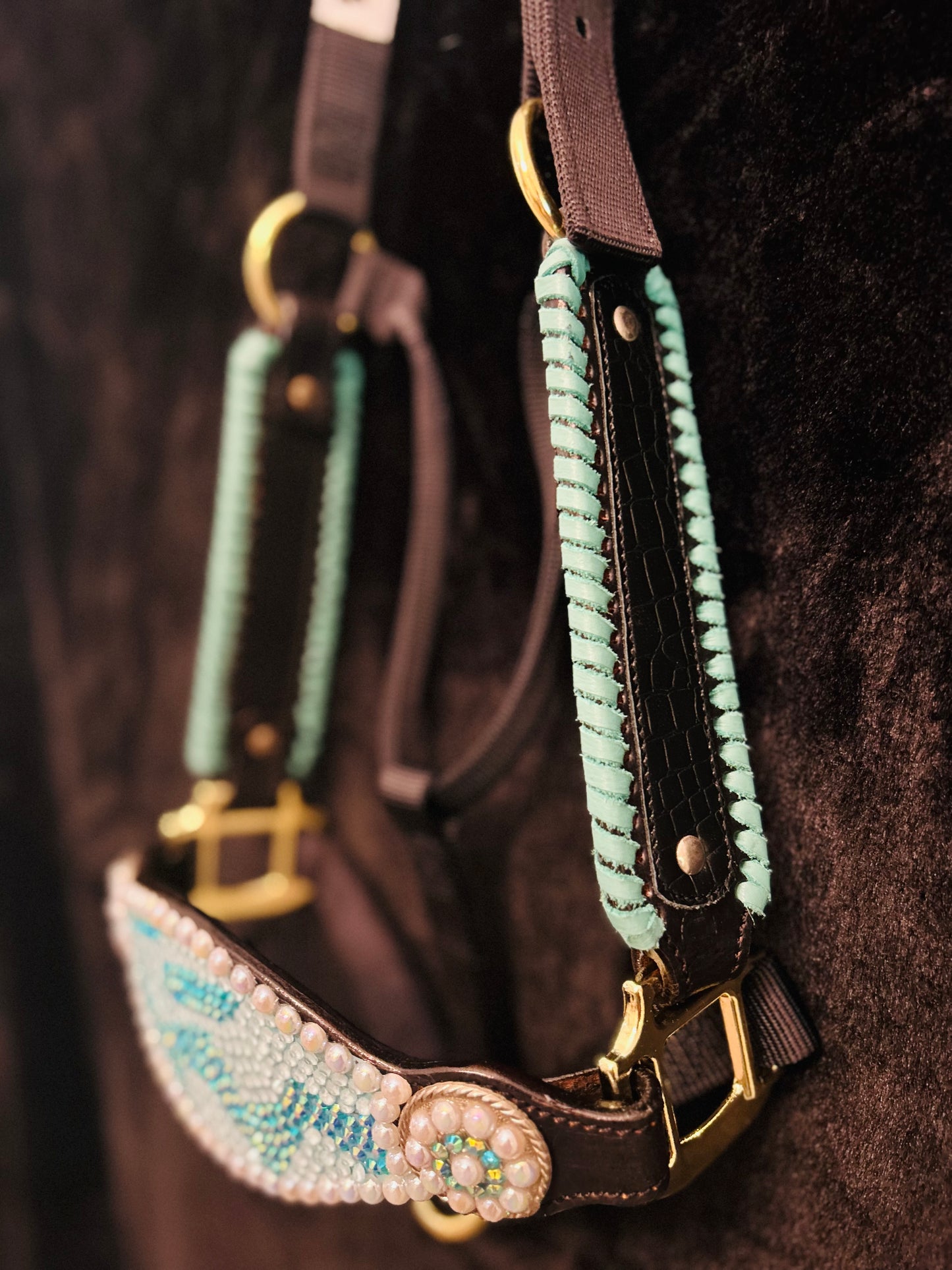 Turquoise swirl halter
