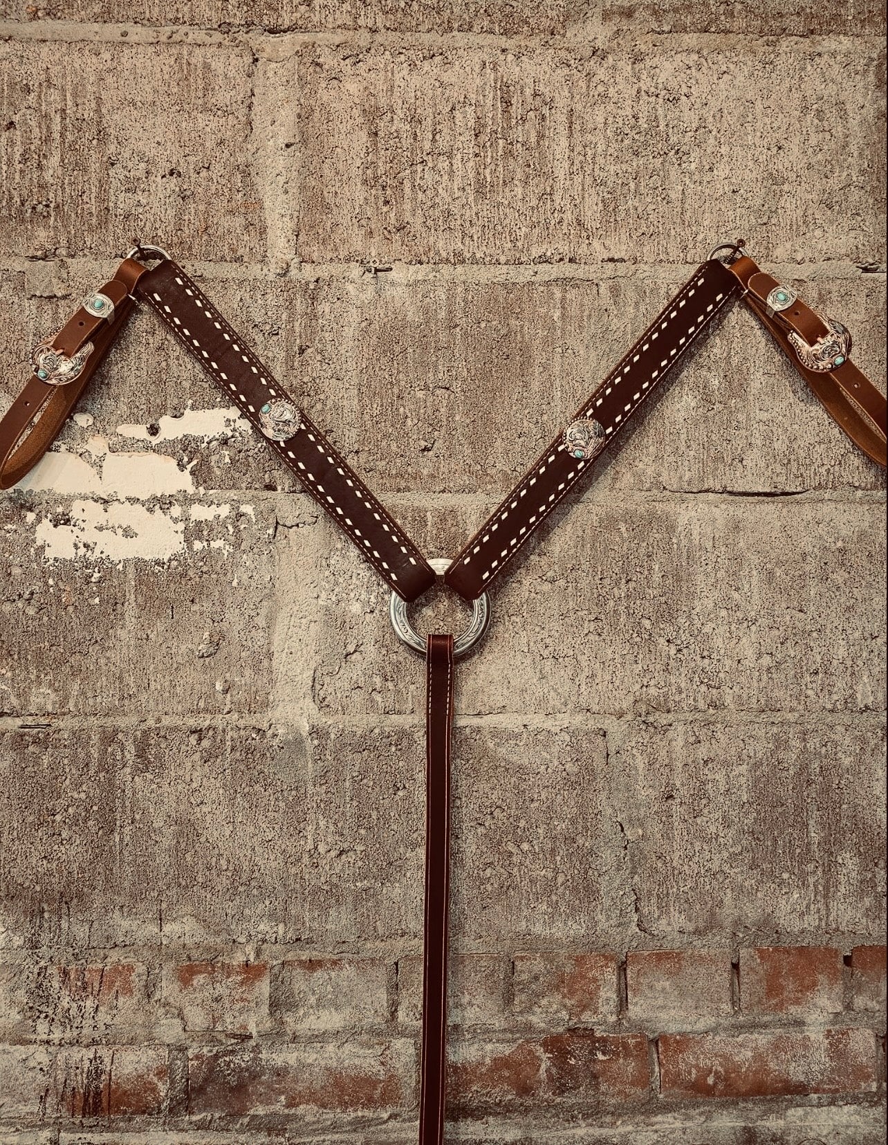 Buckstitch fancy concho set - headstall - breastcollar- full set