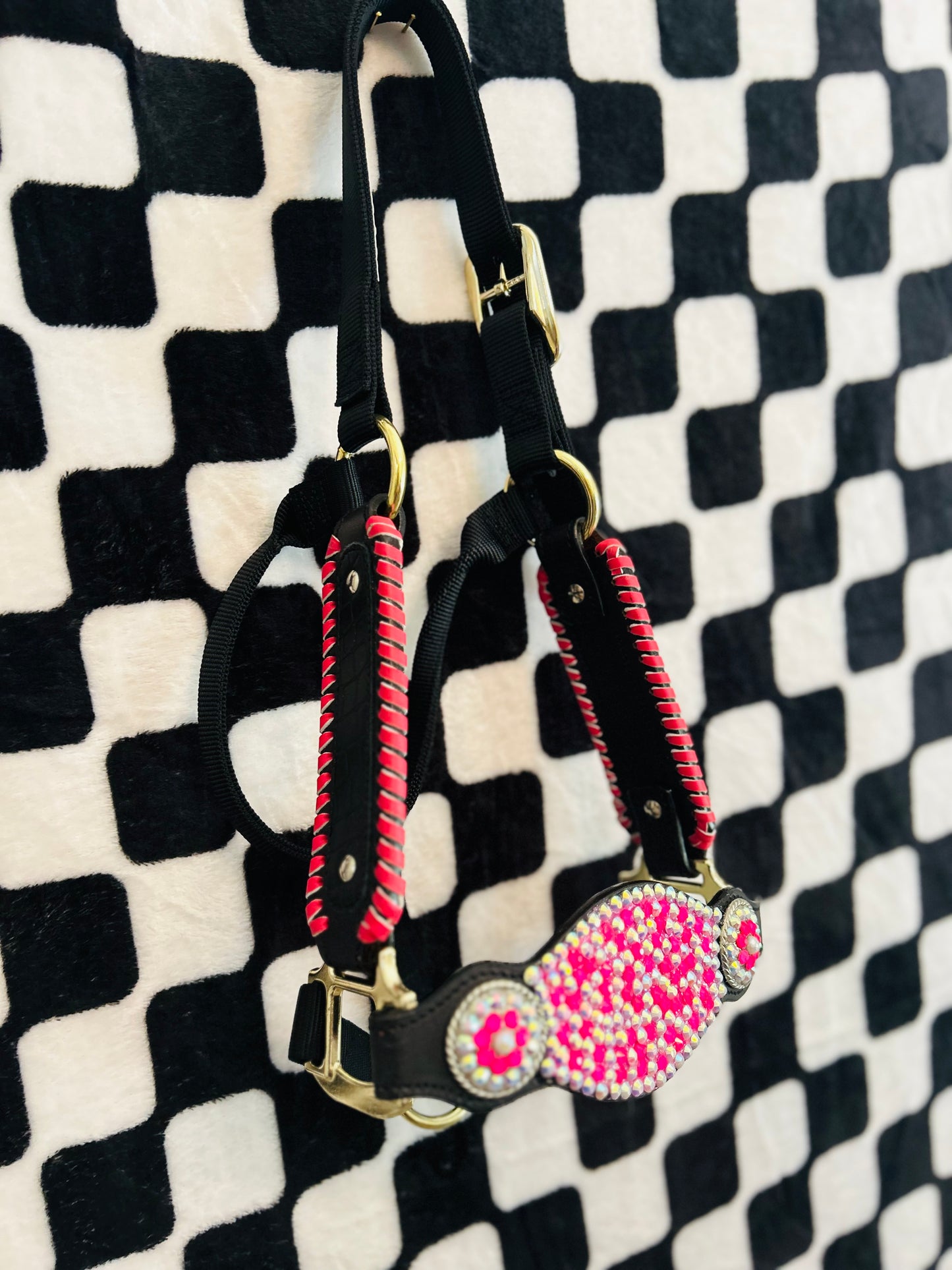 Pink AB stoned halter