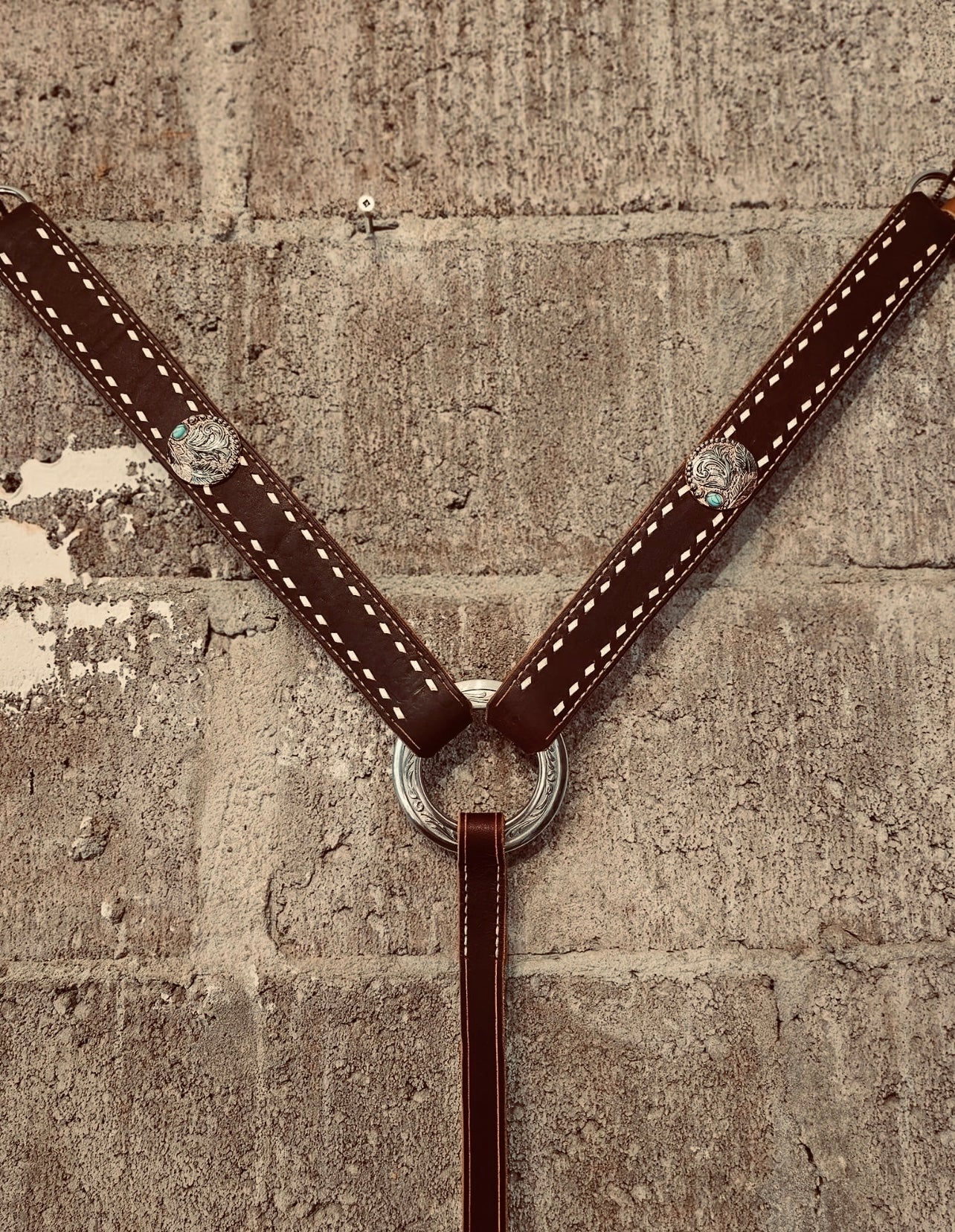 Buckstitch fancy concho set - headstall - breastcollar- full set